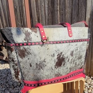 Cowhide, Canvas & Leather Myra Weekender Travel Bag
